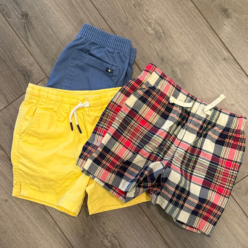 Plaid and Solid Color Shorts bundle